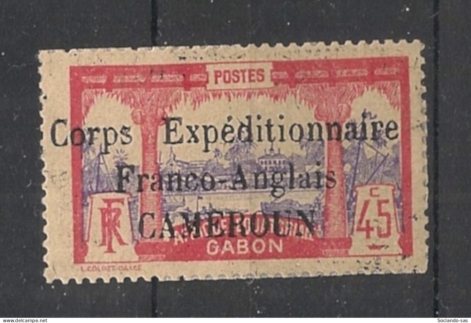 CAMEROUN - 1915 - N°YT. 48 - Libreville 45c Carmin Et Violet - Signé BRUN - Oblitéré / Used - Used Stamps