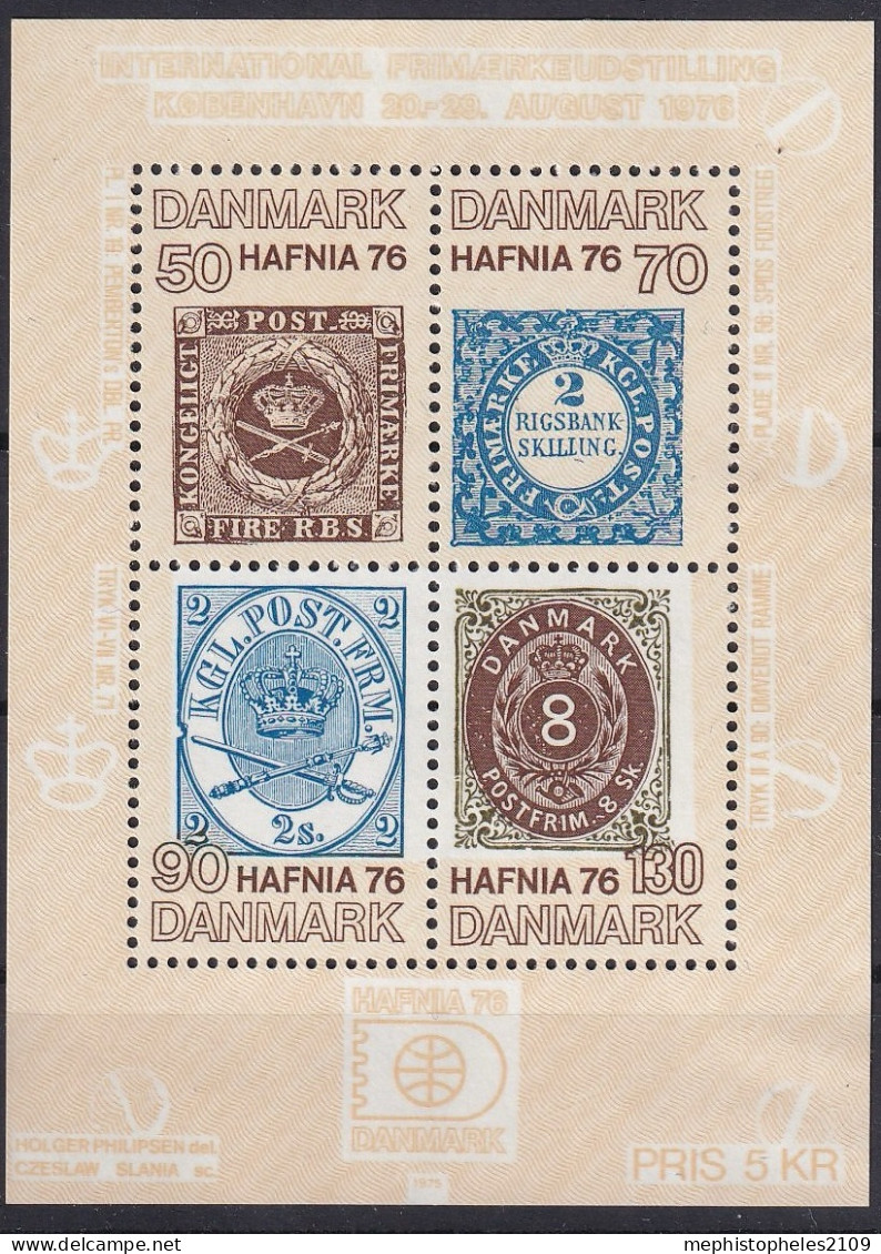 DENMARK 1975 - Canceled - Mi 580-583, Block 1 - Oblitérés