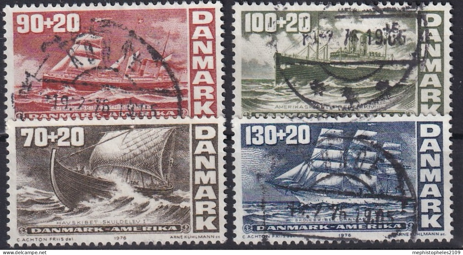 DENMARK 1976 - Canceled - Mi 611-614 - Complete Set! - Oblitérés