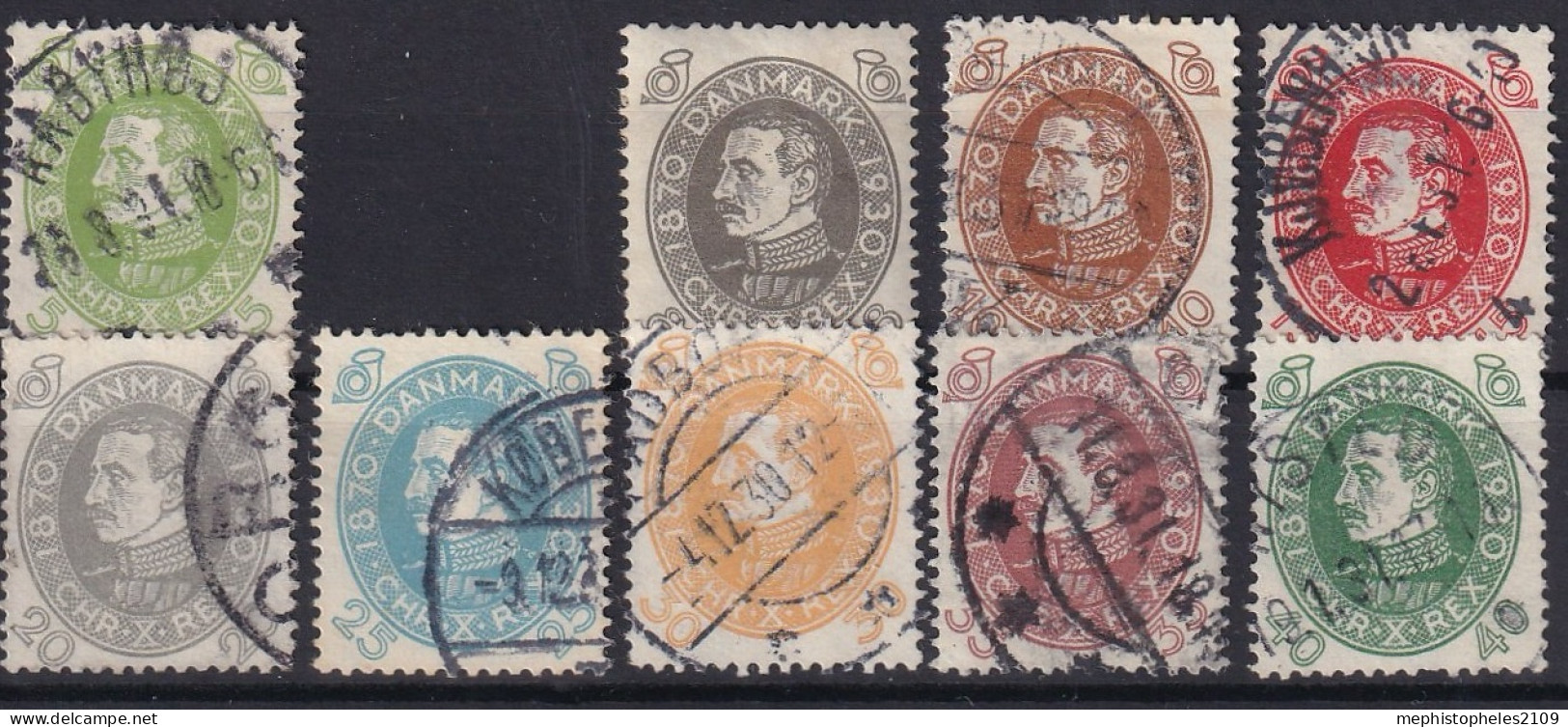 DENMARK 1930 - Canceled - Mi 185, 187-194 - Gebraucht