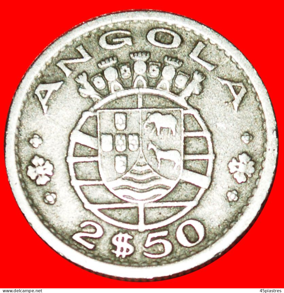 * ELEPHANT (1953-1974) PORTUGAL: ANGOLA  2.50 ESCUDOS 1953!· LOW START ·  NO RESERVE! - Angola