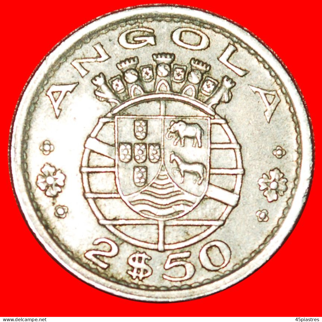 * ELEPHANT (1953-1974) PORTUGAL: ANGOLA  2.50 ESCUDOS 1974! · LOW START ·  NO RESERVE! - Angola