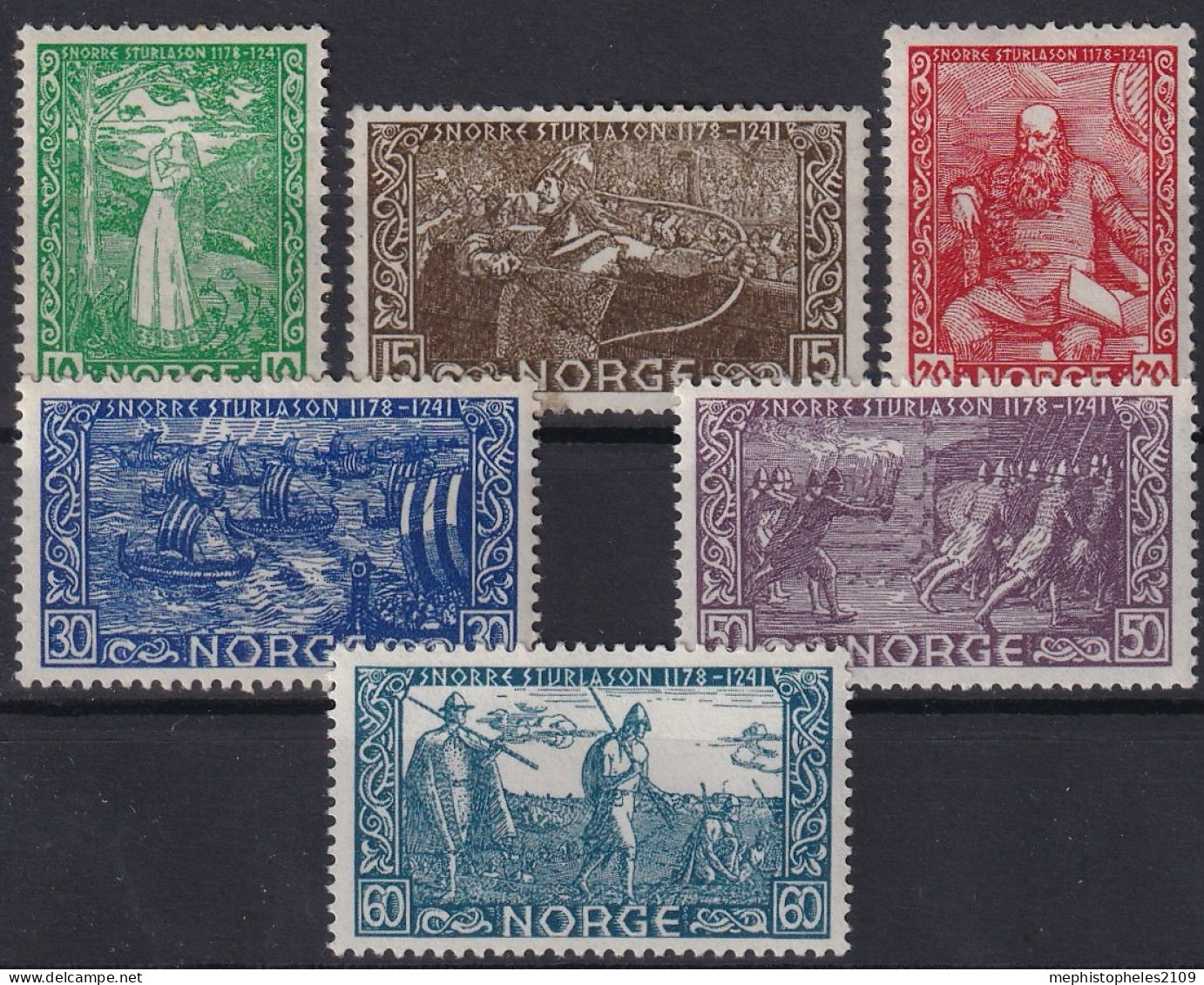 NORWAY 1941 - MLH - Mi 259-264 - Complete Set! - Unused Stamps