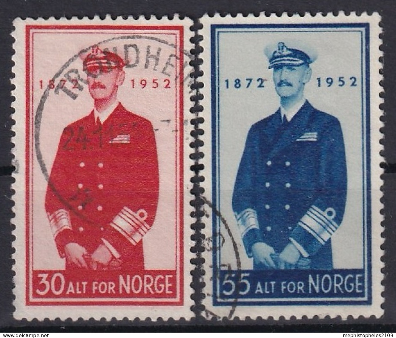 NORWAY 1952 - Canceled - Mi 376, 377 - Used Stamps