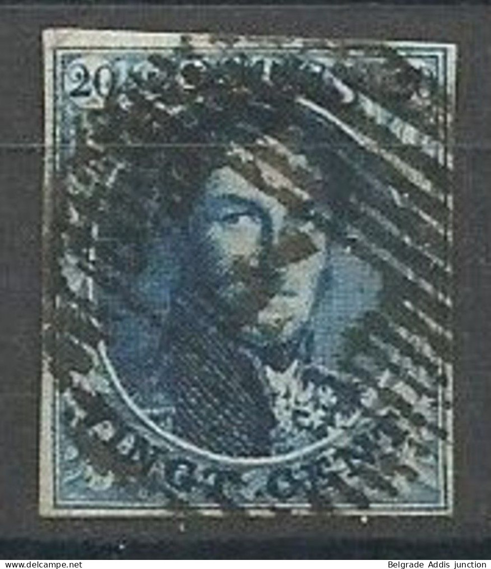 Belgique Belgie Belgium COB 4 Médaillon Margé Oblitéré Used 1850 Léopold I - 1849-1850 Medallones (3/5)