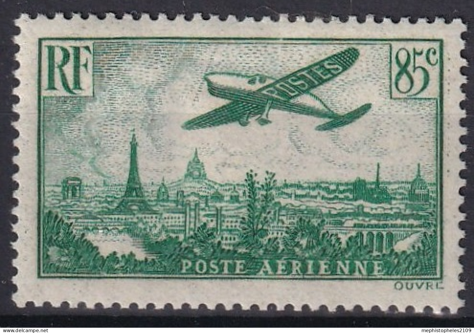 FRANCE 1936 - MLH - YT 8 - Poste Aérienne - 1927-1959 Gebraucht