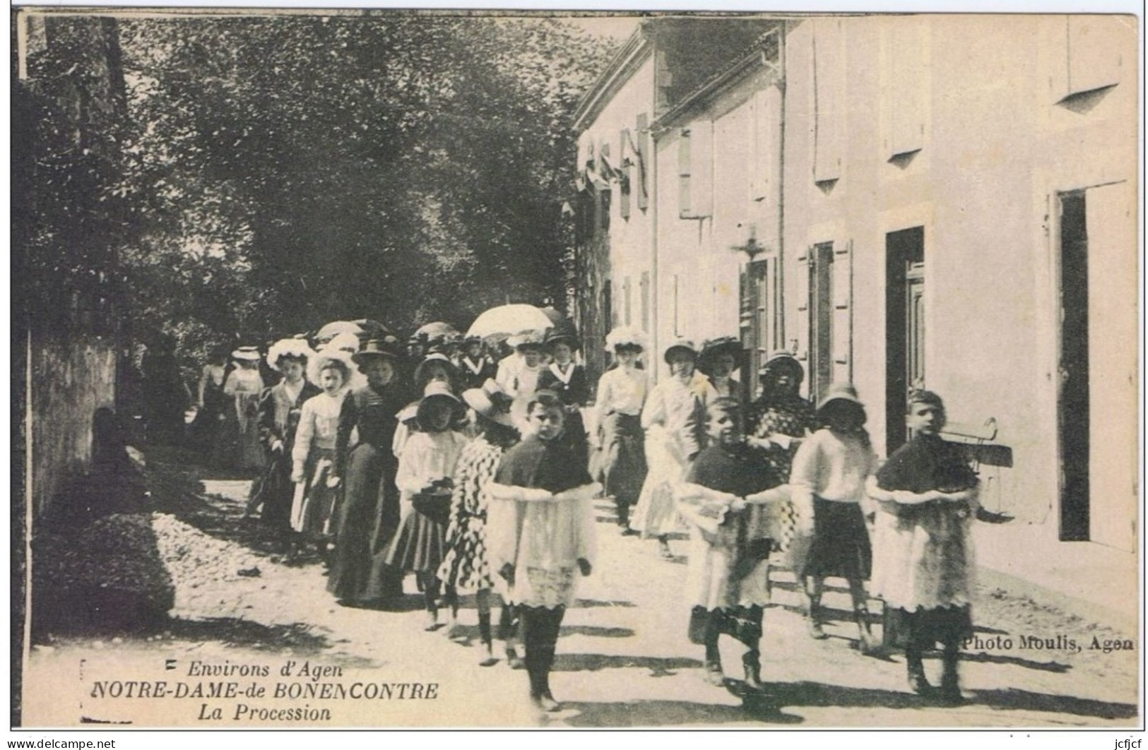 Cpa..47..NOTRE DAME DE BON ENCONTRE..LOT ET GARONNE..LA PROCESSION.. - Bon Encontre