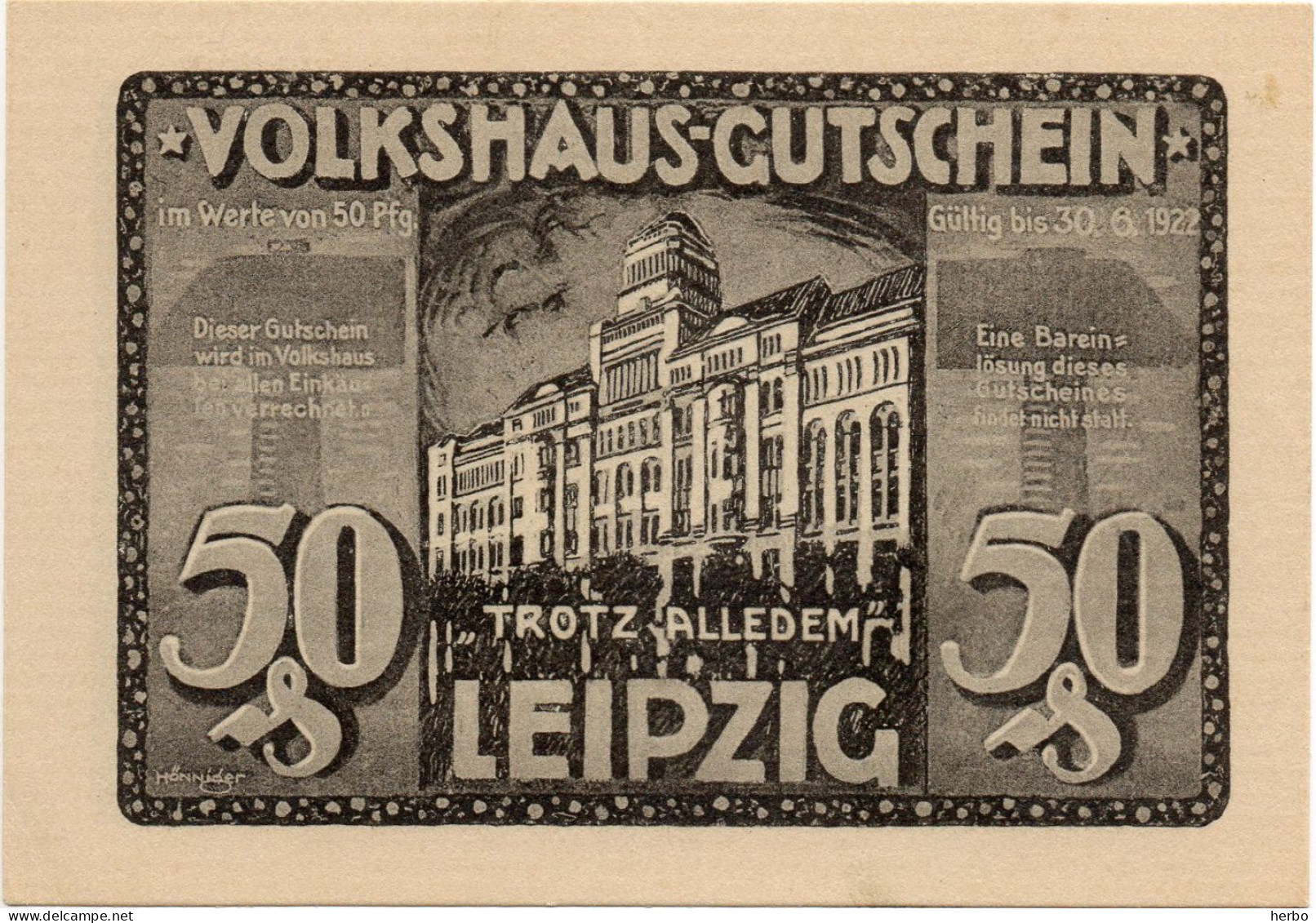 Bons De Nécessité Allemand 50 Pfennig, République De Weimar. Ville De LEIPZIG. Gutschein. 12 Bons Différents NEUFS. - Zwischenscheine - Schatzanweisungen