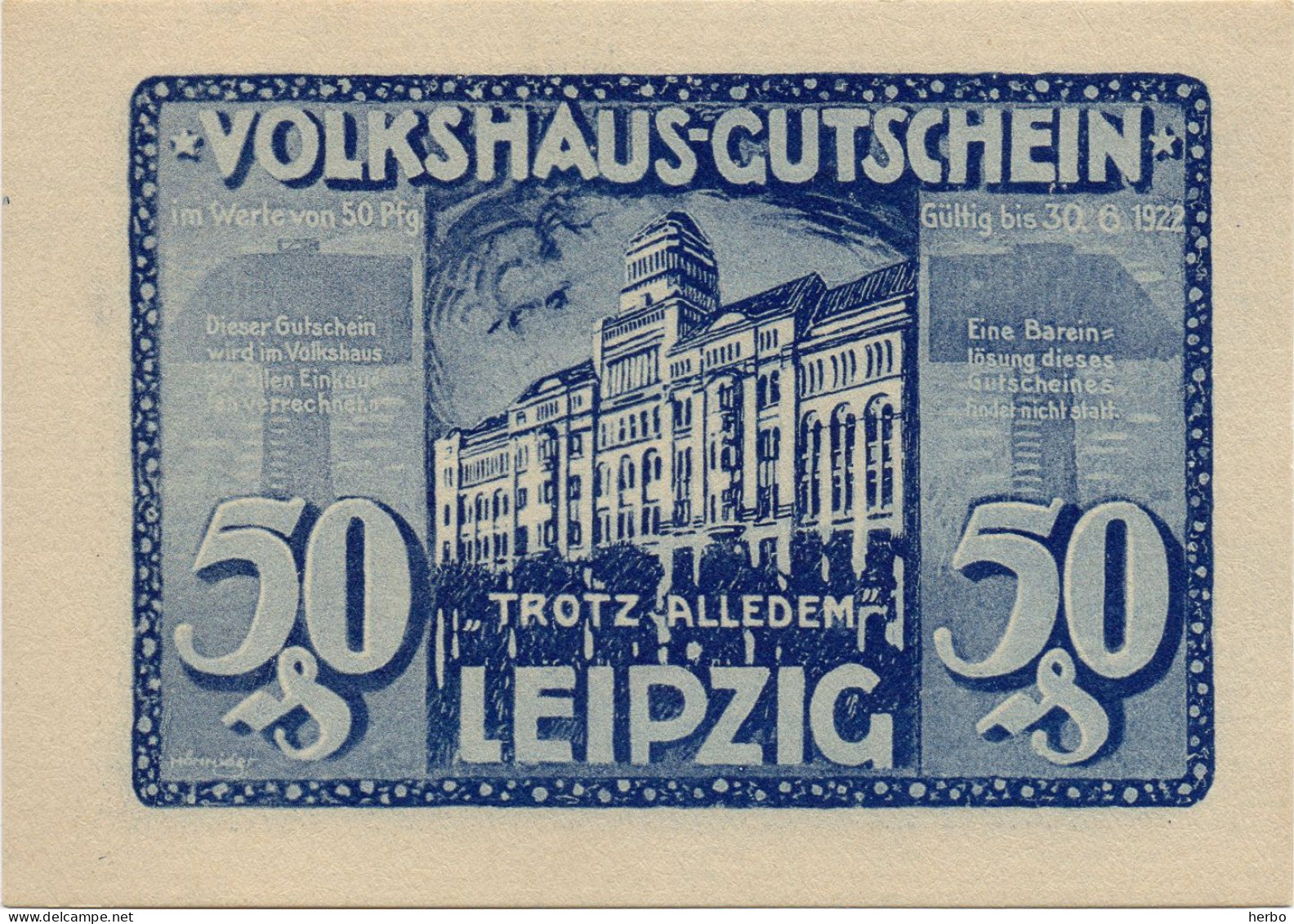 Bons De Nécessité Allemand 50 Pfennig, République De Weimar. Ville De LEIPZIG. Gutschein. 12 Bons Différents NEUFS. - Zwischenscheine - Schatzanweisungen