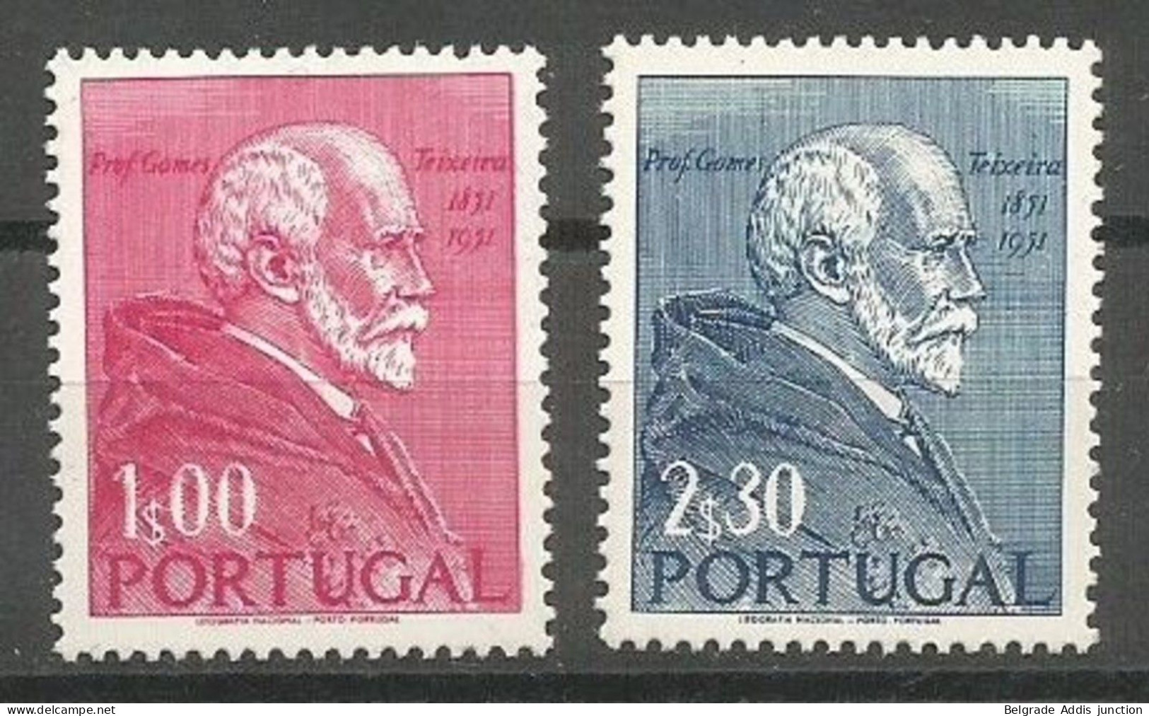 Portugal Afinsa 753/54 Complete Set MNH / ** 1952 Teixeira - Neufs