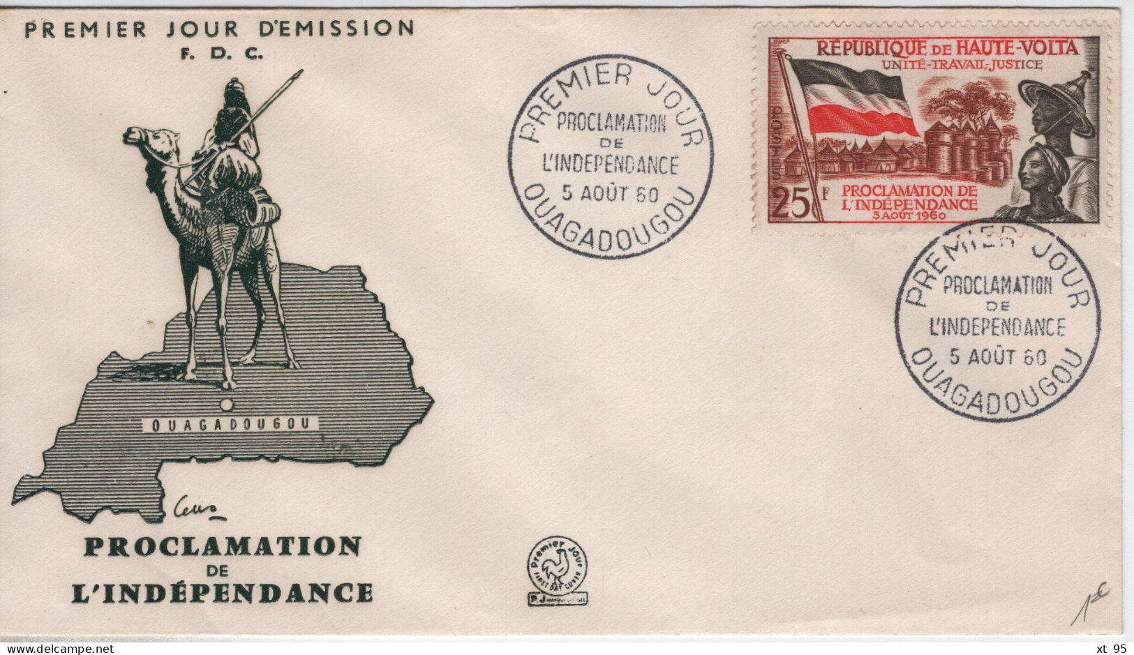 Haute Volta - FDC - N°92 - Proclamation Independance - Alto Volta (1958-1984)