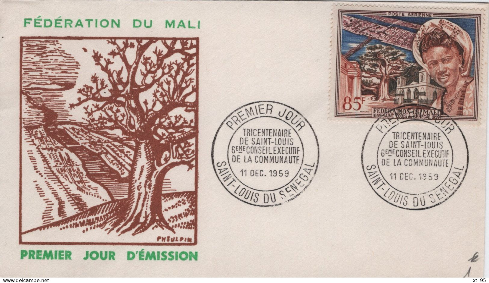 Mali - FDC - PAn°1 - Tricentenaire De Saint Louis - Mali (1959-...)