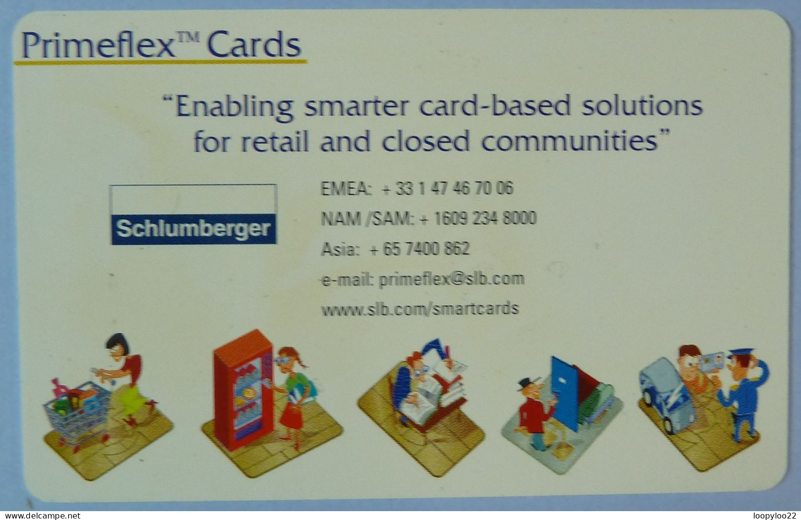 FRANCE - Chip - Schlumberger - Smart Card - Primeflex - Memory Technology - Andere & Zonder Classificatie