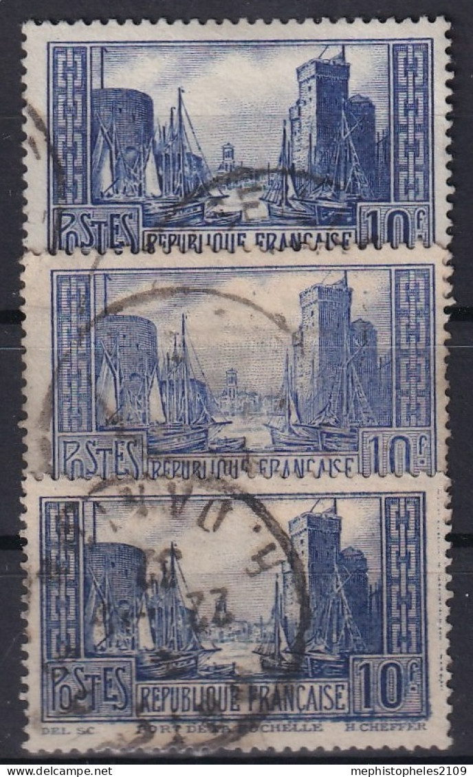 FRANCE 1929/31 - Canceled - YT 261, 261b, 261c - Gebruikt