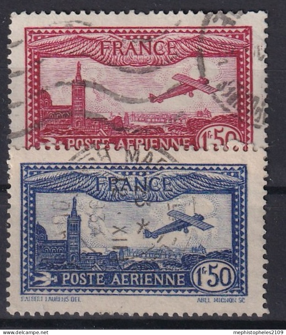 FRANCE 1930 - Canceled - YT 5, 6 - Poste Aérienne - 1927-1959 Oblitérés