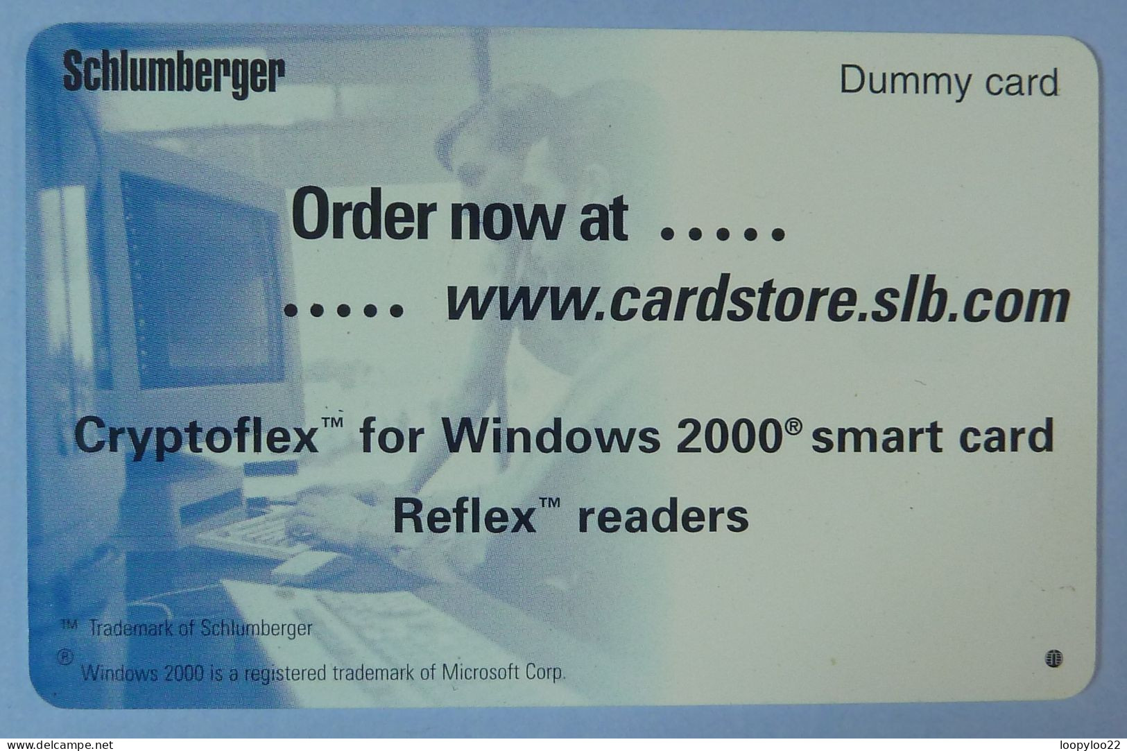 FRANCE - Chip - Schlumberger - Smart Card - Cryptoflex For Windows 2000 - Dummy - Varietà