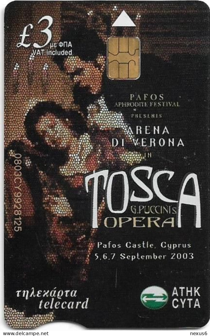 Cyprus - Cyta (Chip) - Opera, Tosca, 08.2003, 50.000ex, Used - Chypre