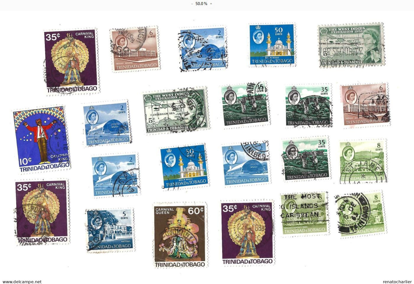 Collection De 20 Timbres Oblitérés. - Trinidad & Tobago (1962-...)