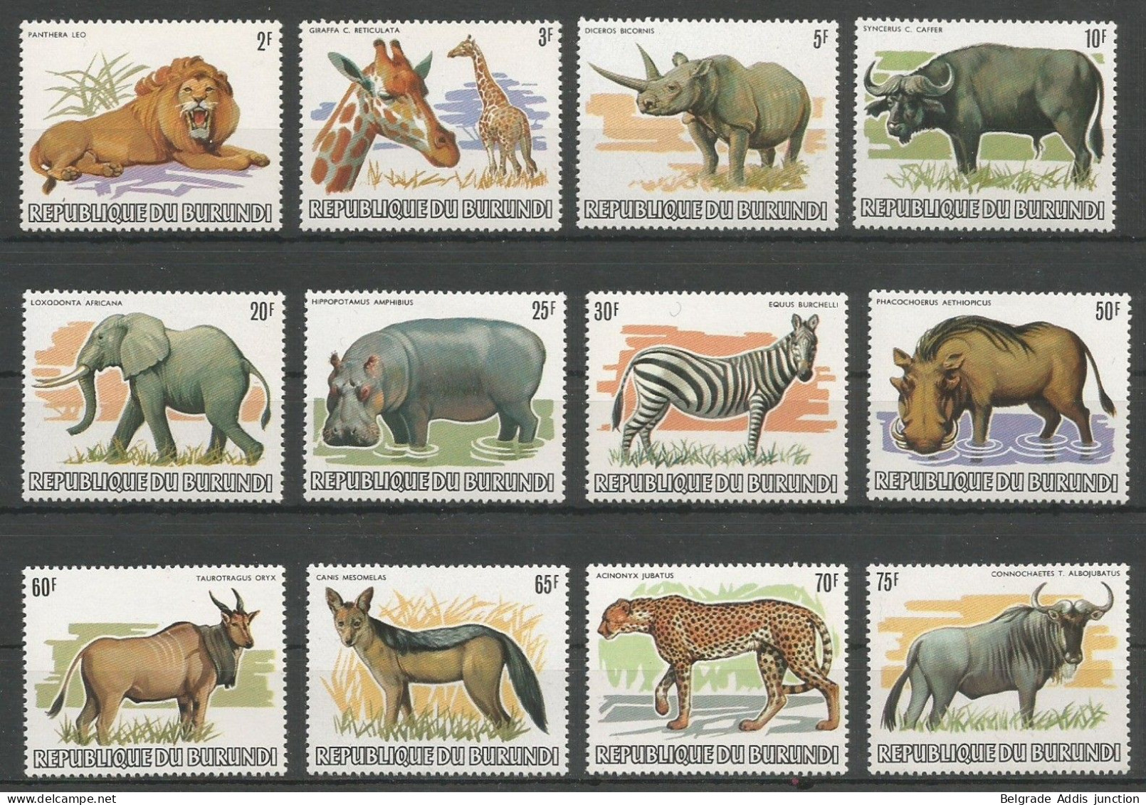 Burundi COB 879/90 Série Courte De 12 Valeurs (manque Le COB 891) MNH / ** 1982 Animaux Mammifères - Neufs