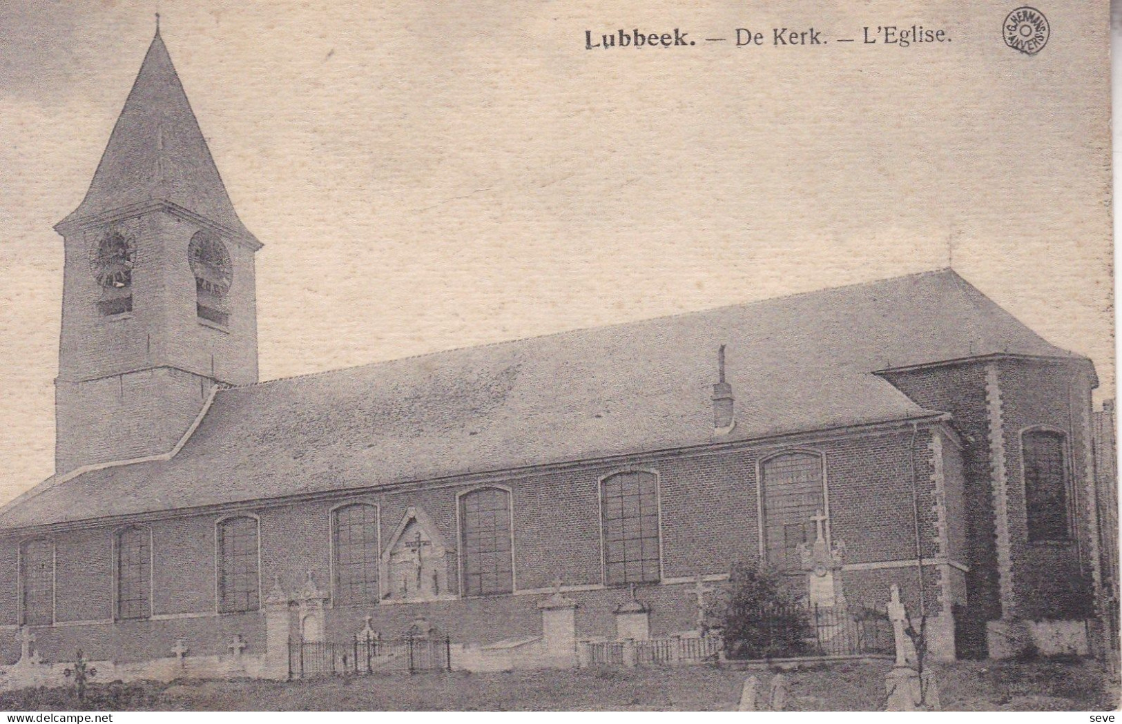 LUBBEEK De Kerk L'église  Carte Dos Divisé Non Postée - Lubbeek