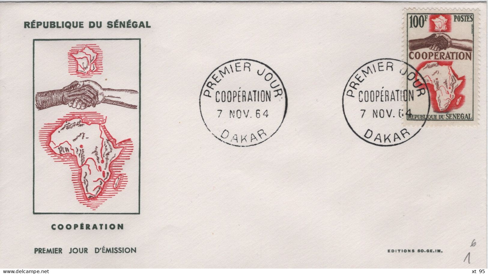 Senegal - FDC - N°241 - Cooperation - Senegal (1960-...)