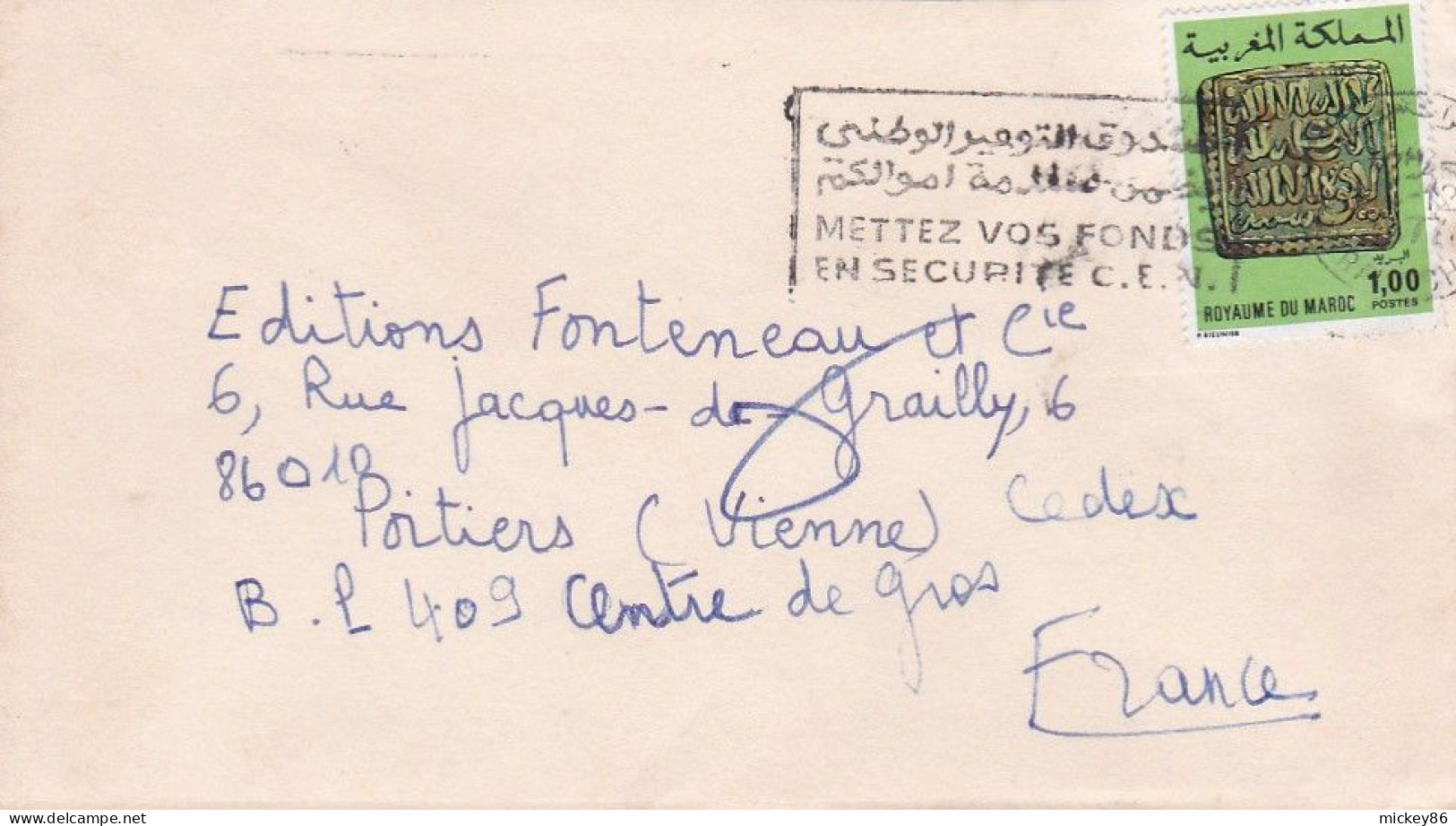 Maroc -1978 - Lettre   Pour POITIERS-86 (France)....timbre Seul Sur Lettre......cachet ..... - Morocco (1956-...)