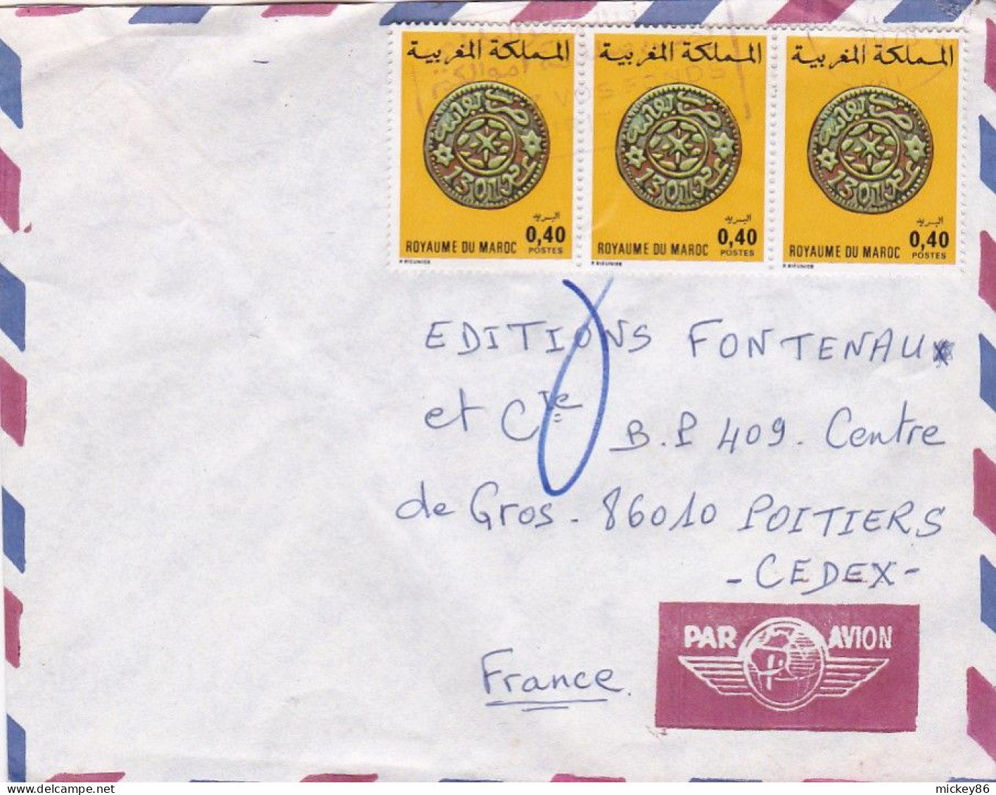 Maroc -- Lettre  Pour POITIERS-86 (France)....timbres Sur Lettre......cachet ..... - Maroc (1956-...)