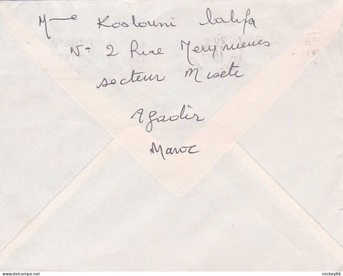 Maroc -- Lettre  AGADIR  Pour POITIERS-86 (France)....timbres Sur Lettre......cachet ..... - Morocco (1956-...)