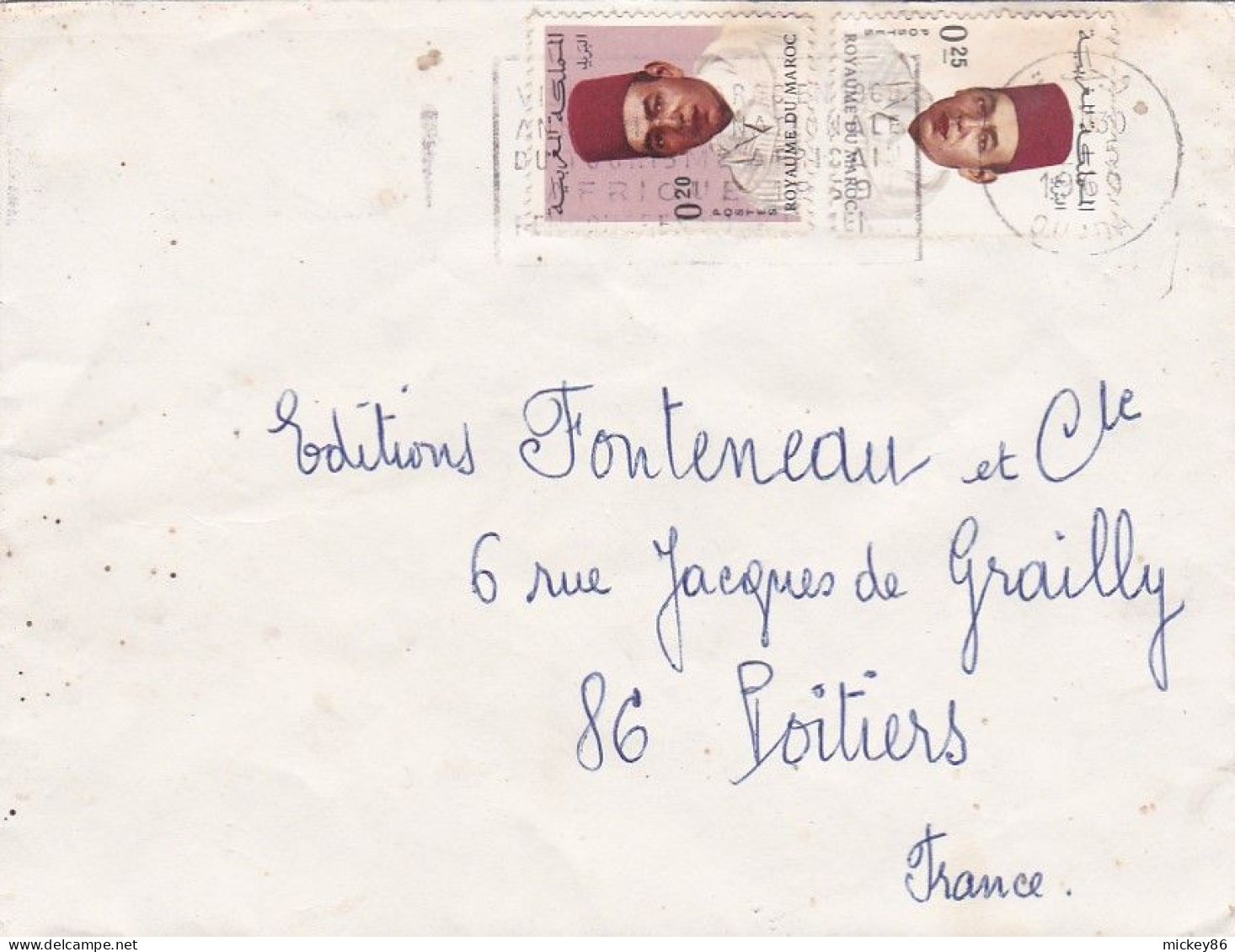 Maroc --1959-- Lettre  OUJDA  Pour POITIERS-86 (France)....timbres Sur Lettre......cachet ..... - Marokko (1956-...)