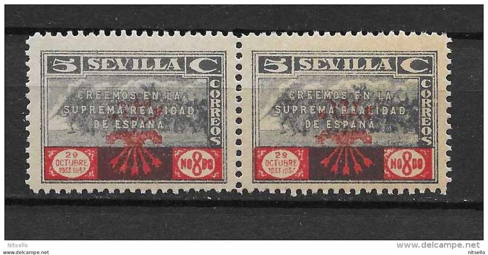 LOTE 1892 B  ///  SEVILLA  FESOFI Nº 54  NUEVO ** MNH   EN PAREJA - Liefdadigheid