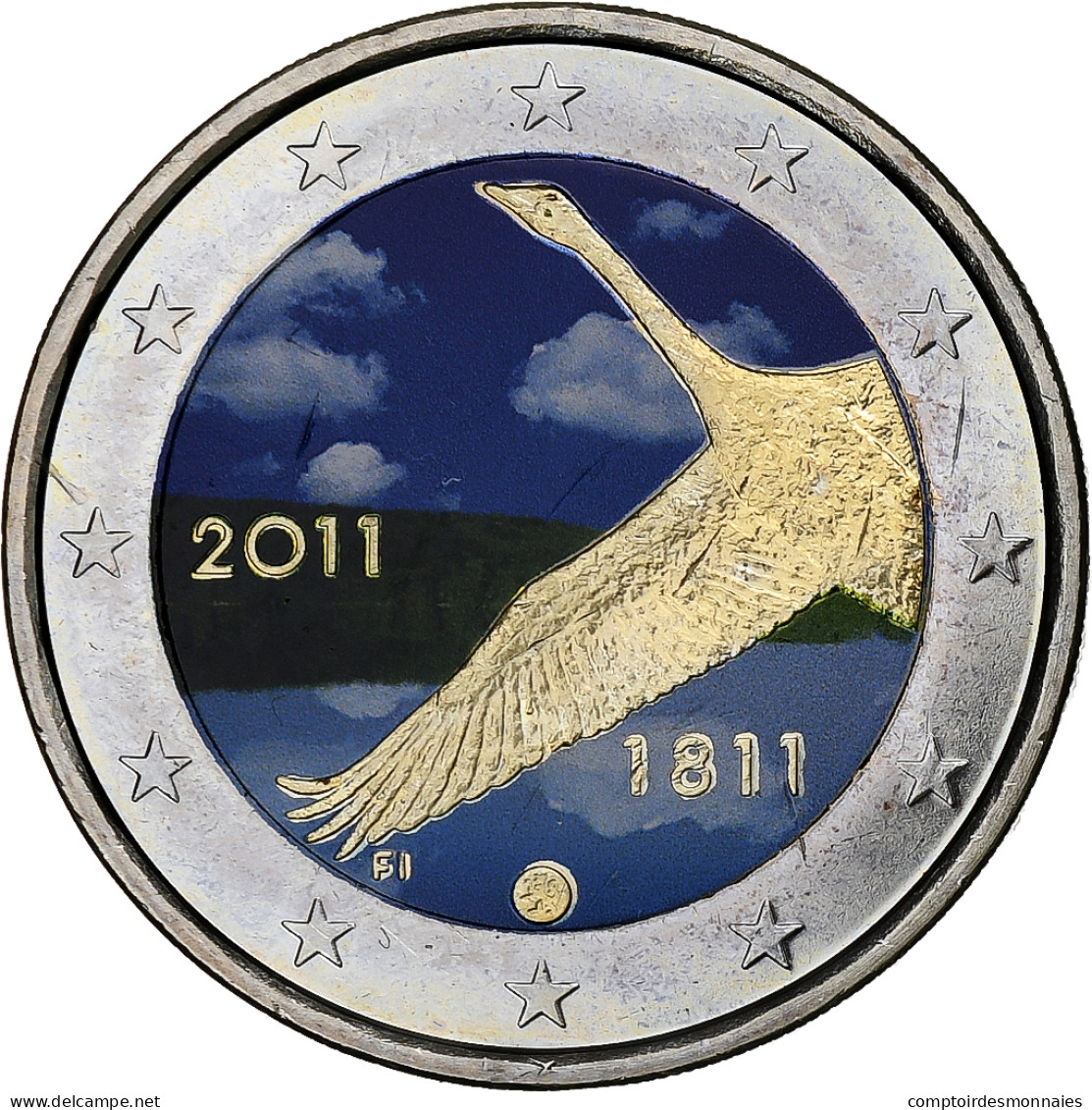 Finlande, 2 Euro, Bank Of Finland, 200th Anniversary, 2011, Vantaa, Colorisé - Finlande