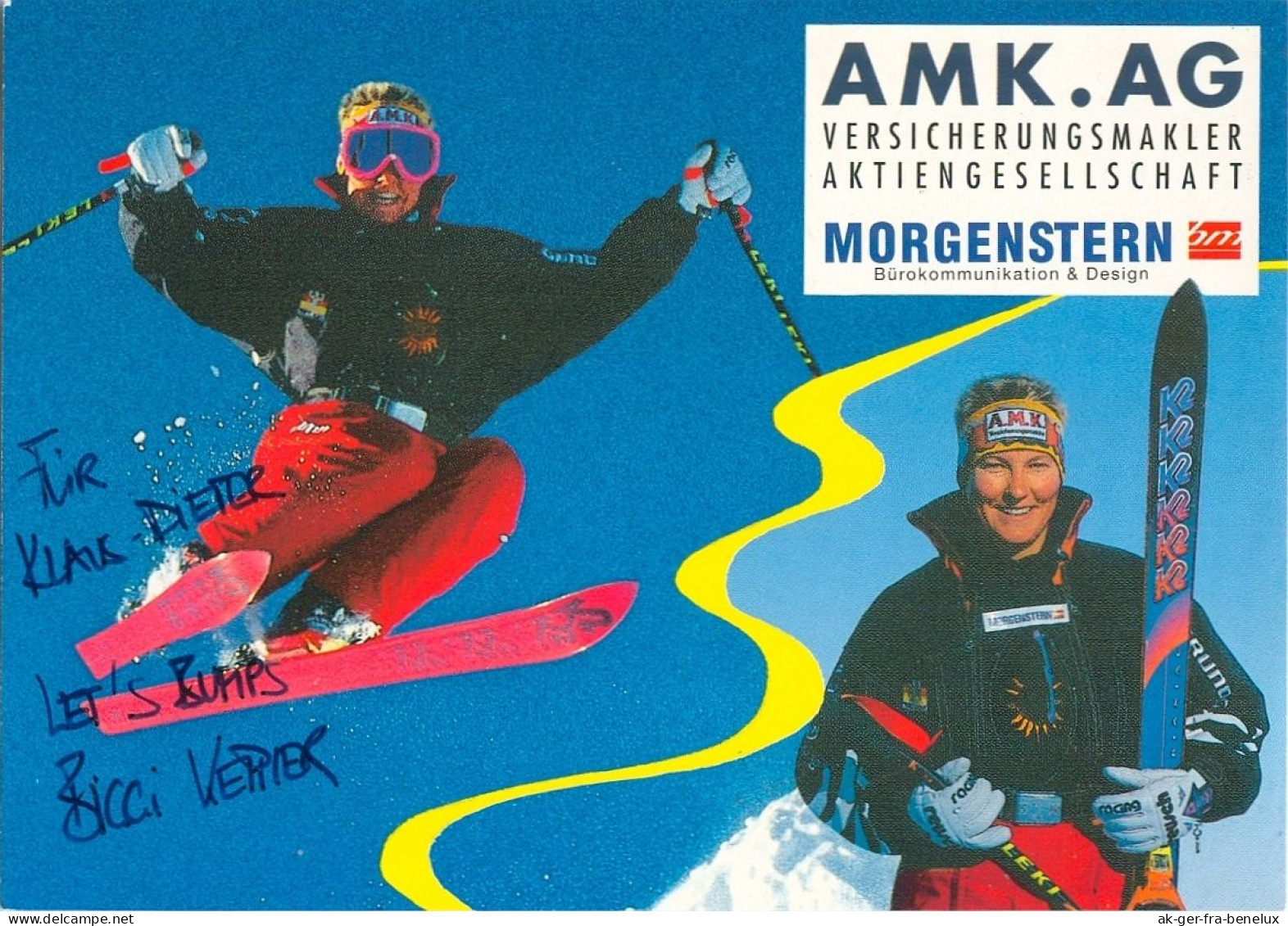 Autogramm AK Freestyle Buckelpiste Moguls Birgit Keppler VfL Pfullingen Stein Olympia Olympionikin Winterspiele DSV - Autographes