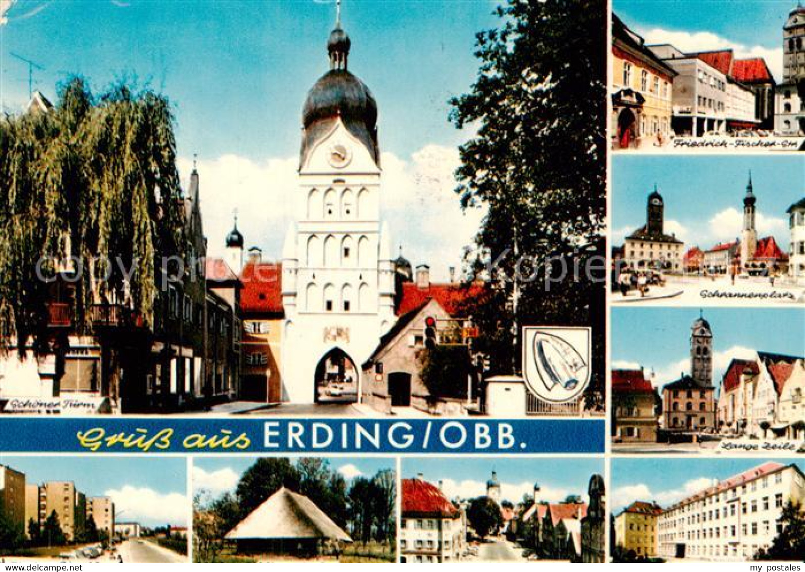 73863449 Erding Schoener Turm Friedrich Fischer Str Lange Zeile Teilansichten Er - Erding