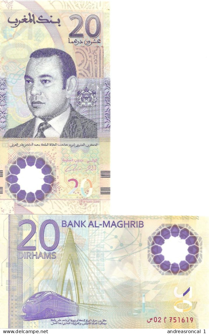 Morocco 20 Dirhams 2019 "20th Anniversary Of Enthronement Of King Mohammed VI" P-78 UNC - Morocco