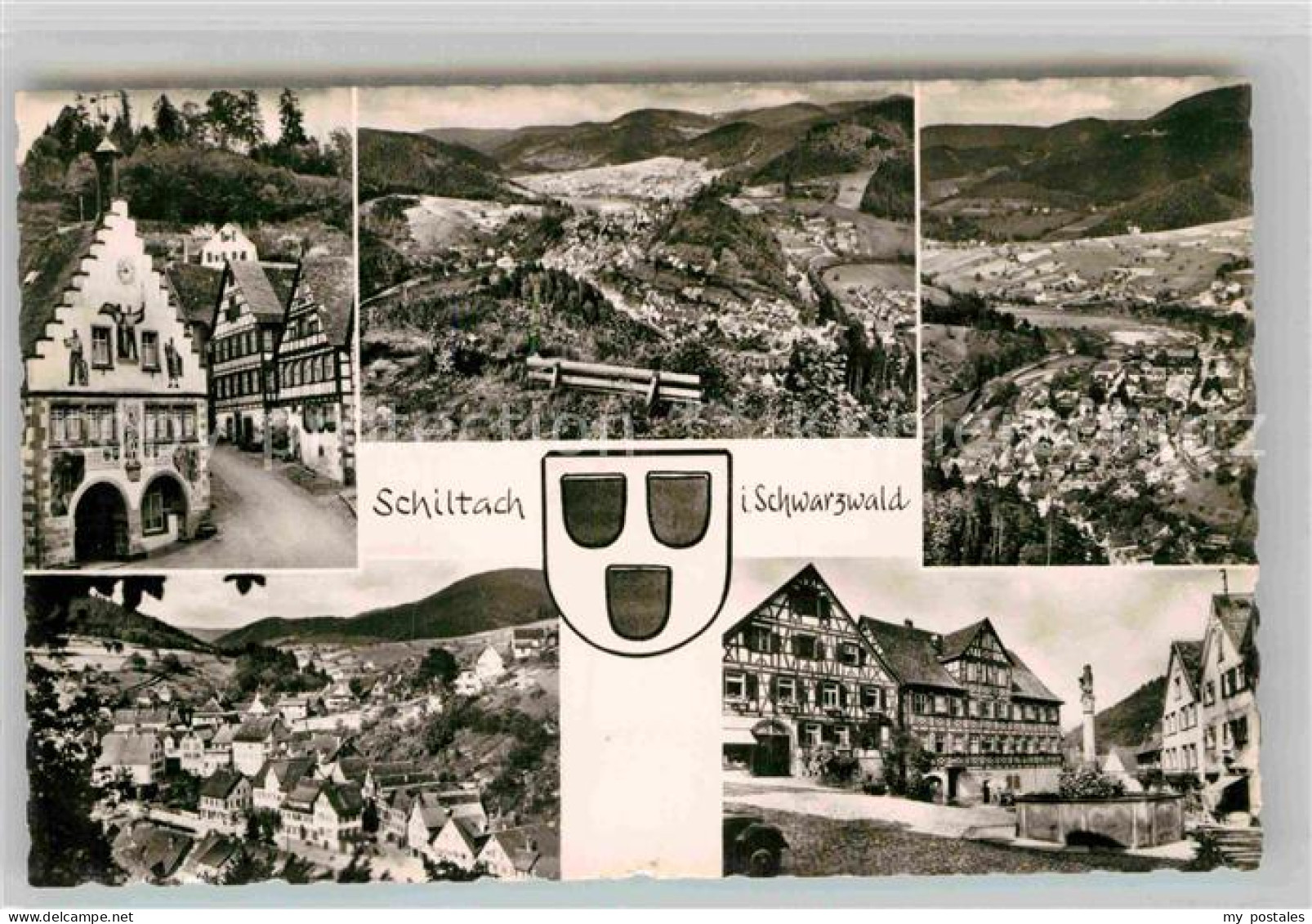 42835868 Schiltach Rathaus Panorama Brunnen Fliegeraufnahme  Schiltach - Schiltach