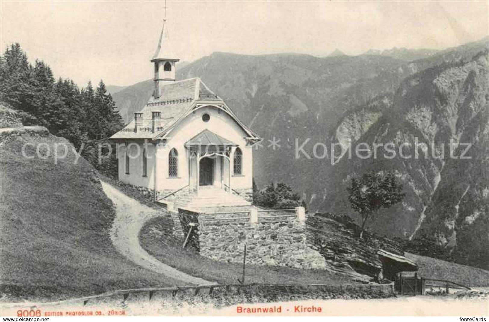 13795561 Braunwald GL Kirche Braunwald GL - Autres & Non Classés