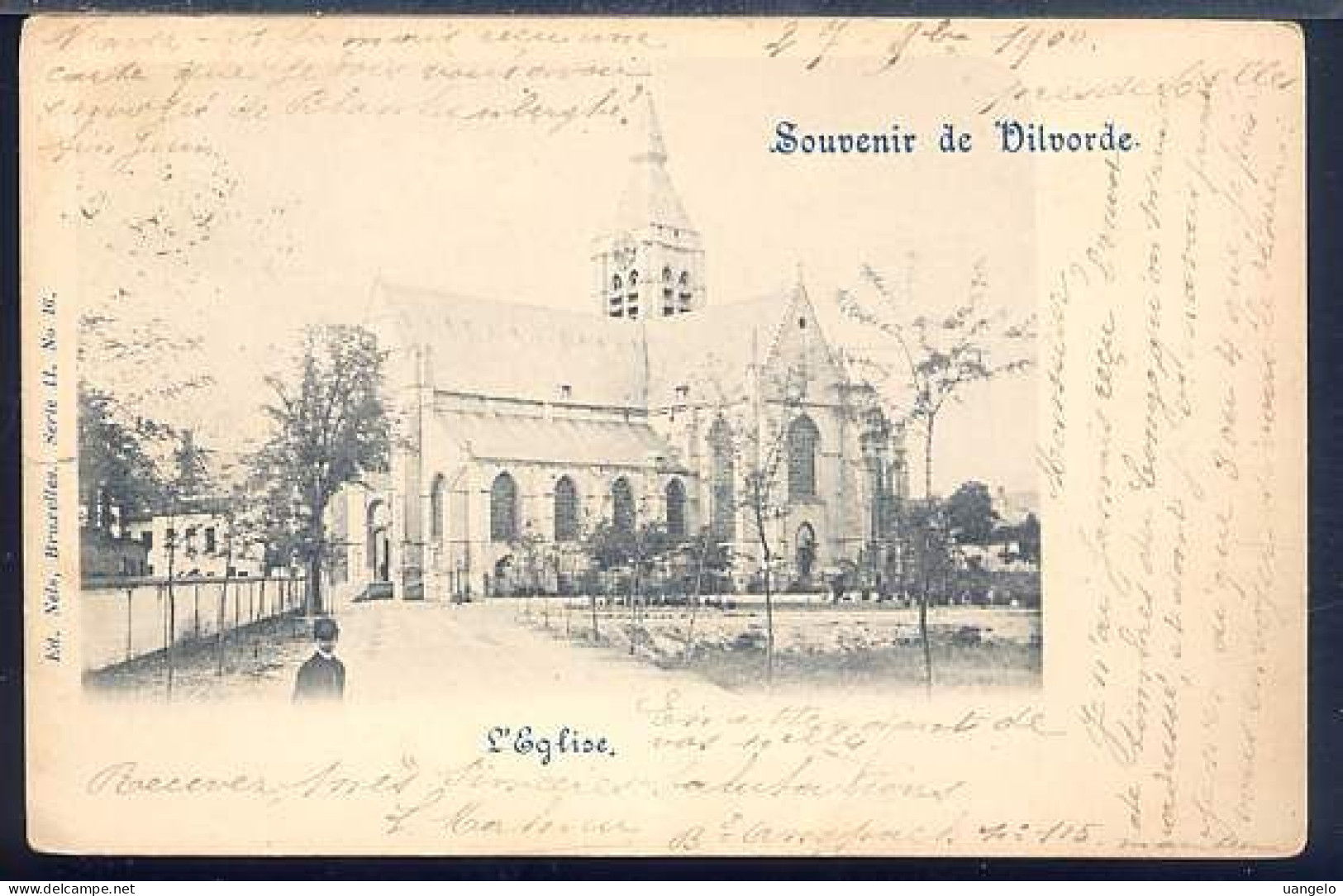 RC314 SOUVENIR DE VILVORDE , L'EGLISE ( RETRO INDIVISO 1900) - Vilvoorde