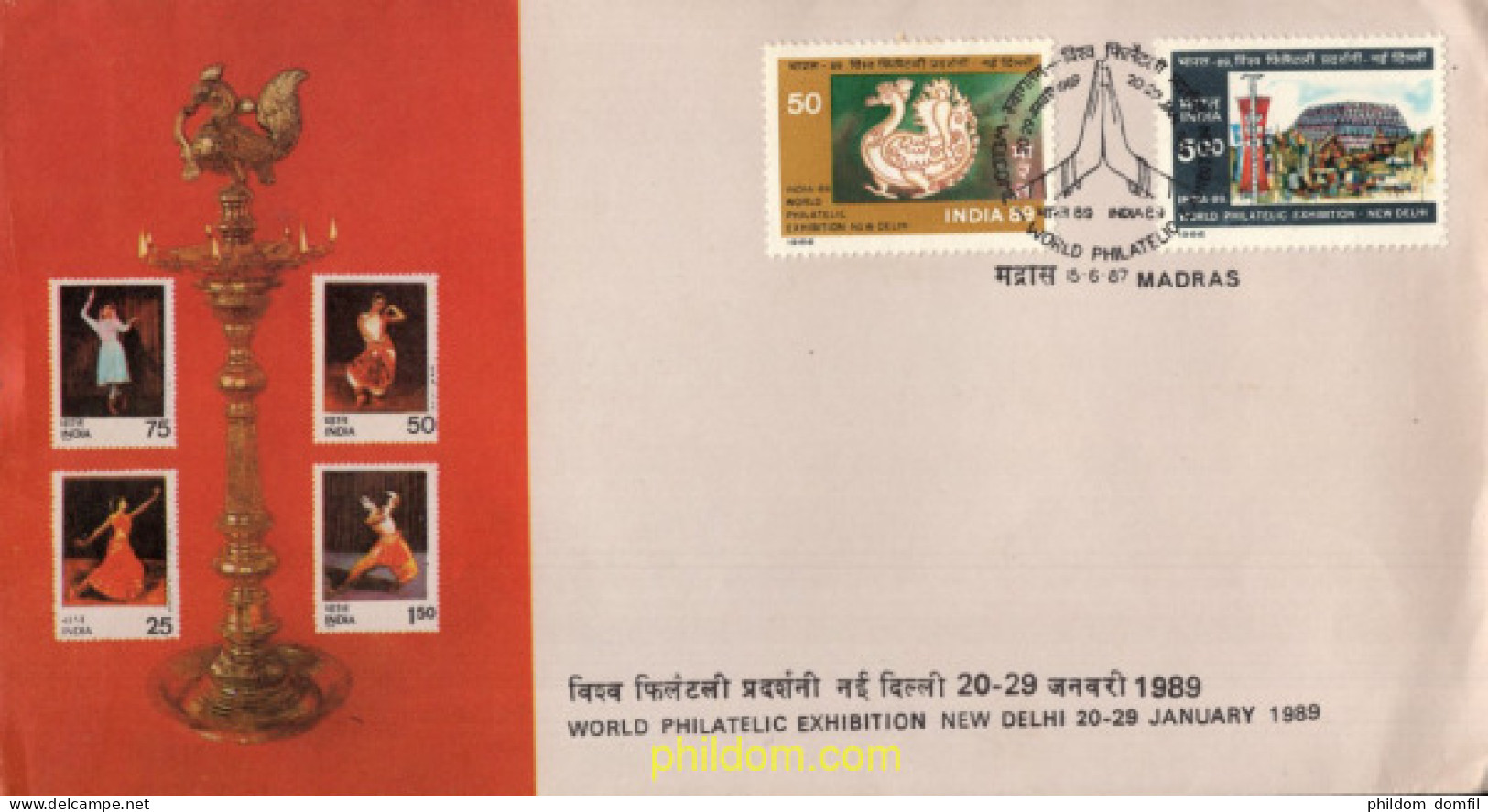 719221 MNH INDIA 1987 INDIA 89. EXPOSICION FILATELICA INTERNACIONAL - Neufs