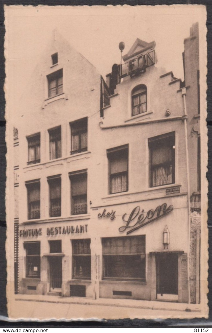 Belgique   BRUXELLES - Friture-Restaurant LEON - Prop. Honoré VANLANCKER-REUMONT    Non écrite - Restaurants