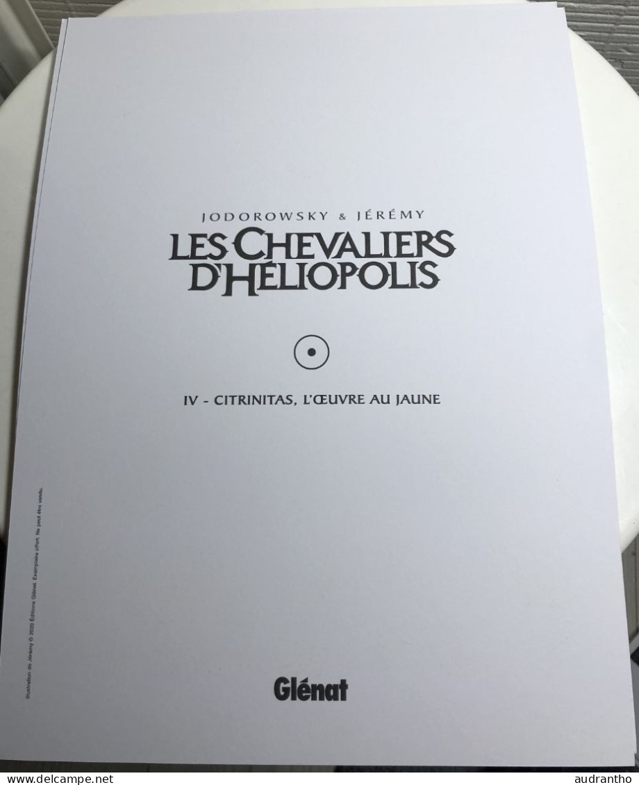 Ex Libris Bd Illustration Planche Les Chevaliers D'héliopolis - Cintrinitas L'oeuvre Au Jaune- Jodorowsky & Jeremy - Künstler A - C