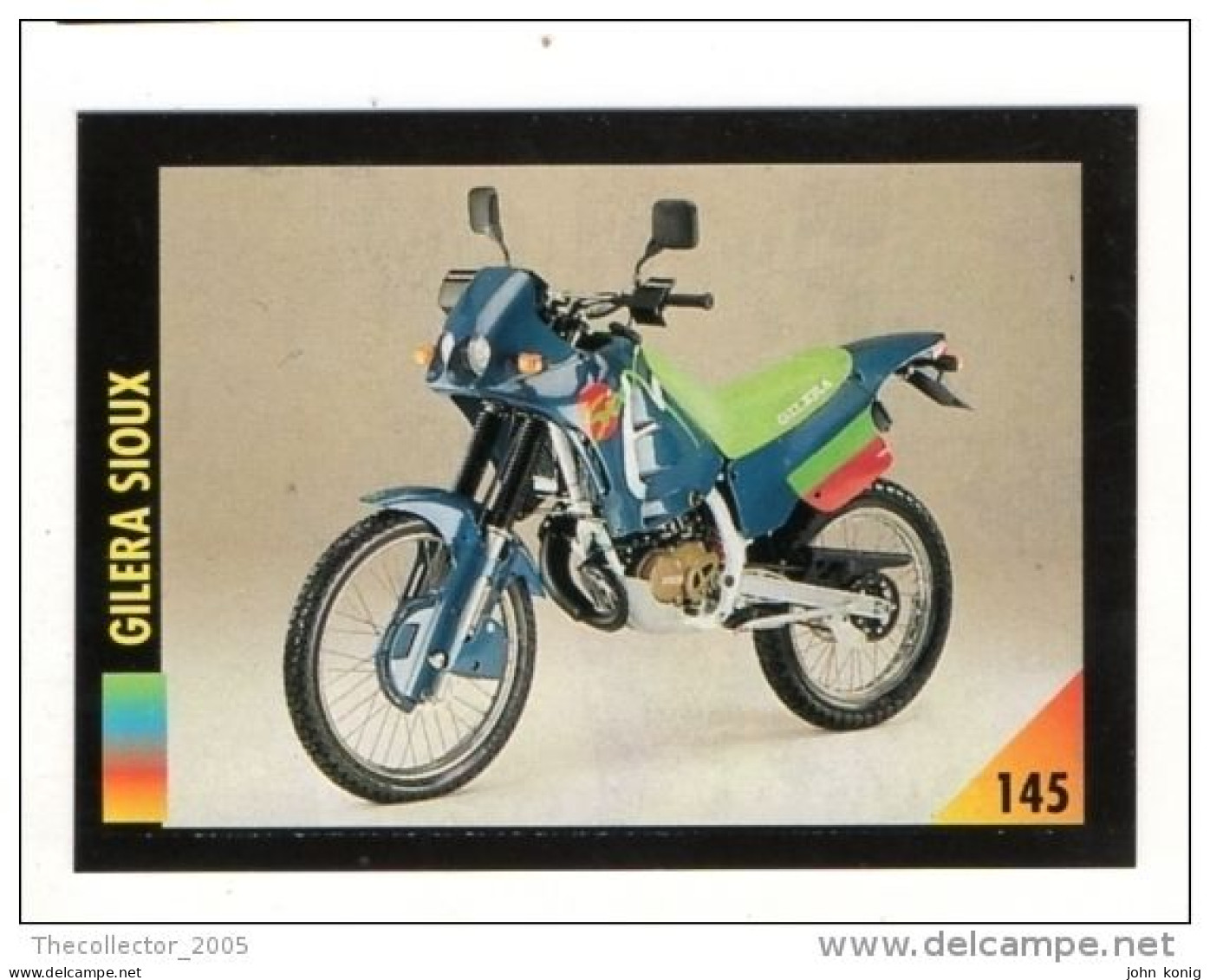 FIGURINA TRADING CARDS - LA MIA MOTO  - MY MOTORBIKE - MASTERS EDIZIONI (1993) - GILERA SIOUX - Motores