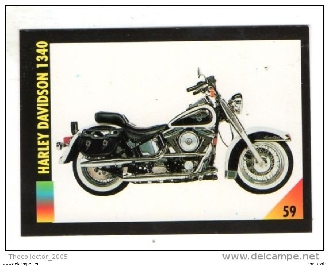 FIGURINA TRADING CARDS - LA MIA MOTO  - MY MOTORBIKE - MASTERS EDIZIONI (1993) - HARLEY DAVIDSON 1340 - Motoren