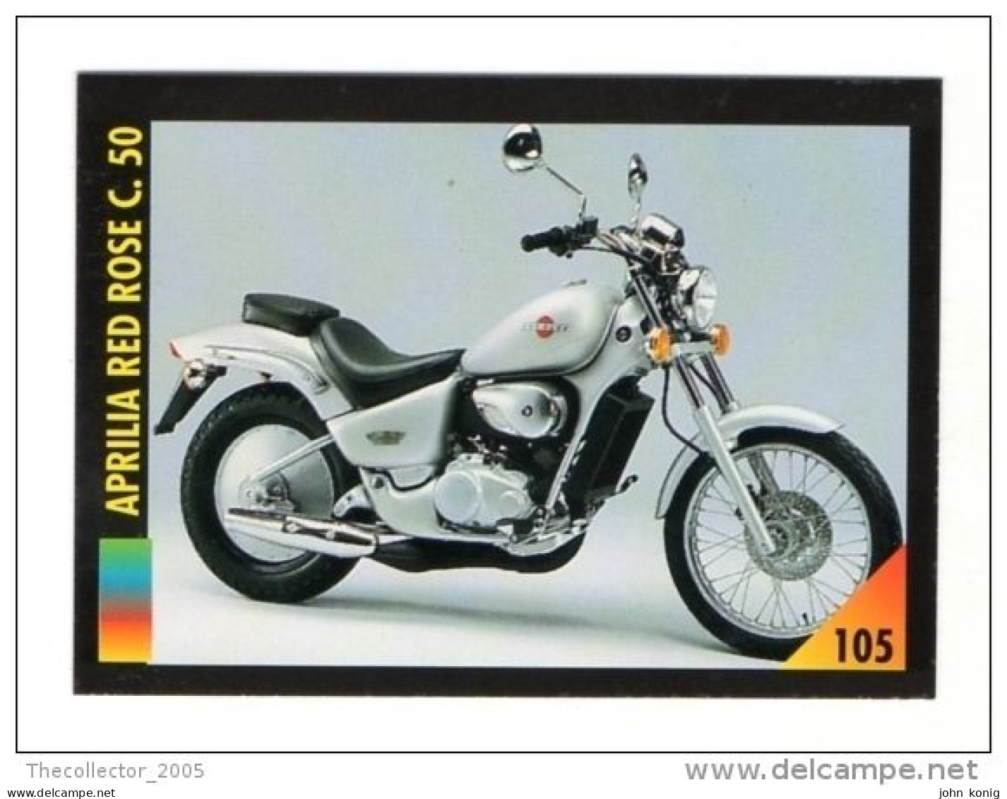 FIGURINA TRADING CARDS - LA MIA MOTO - MY MOTORBIKE - MASTERS EDIZIONI (1993) - APRILIA RED ROSE C. 50 - Motores