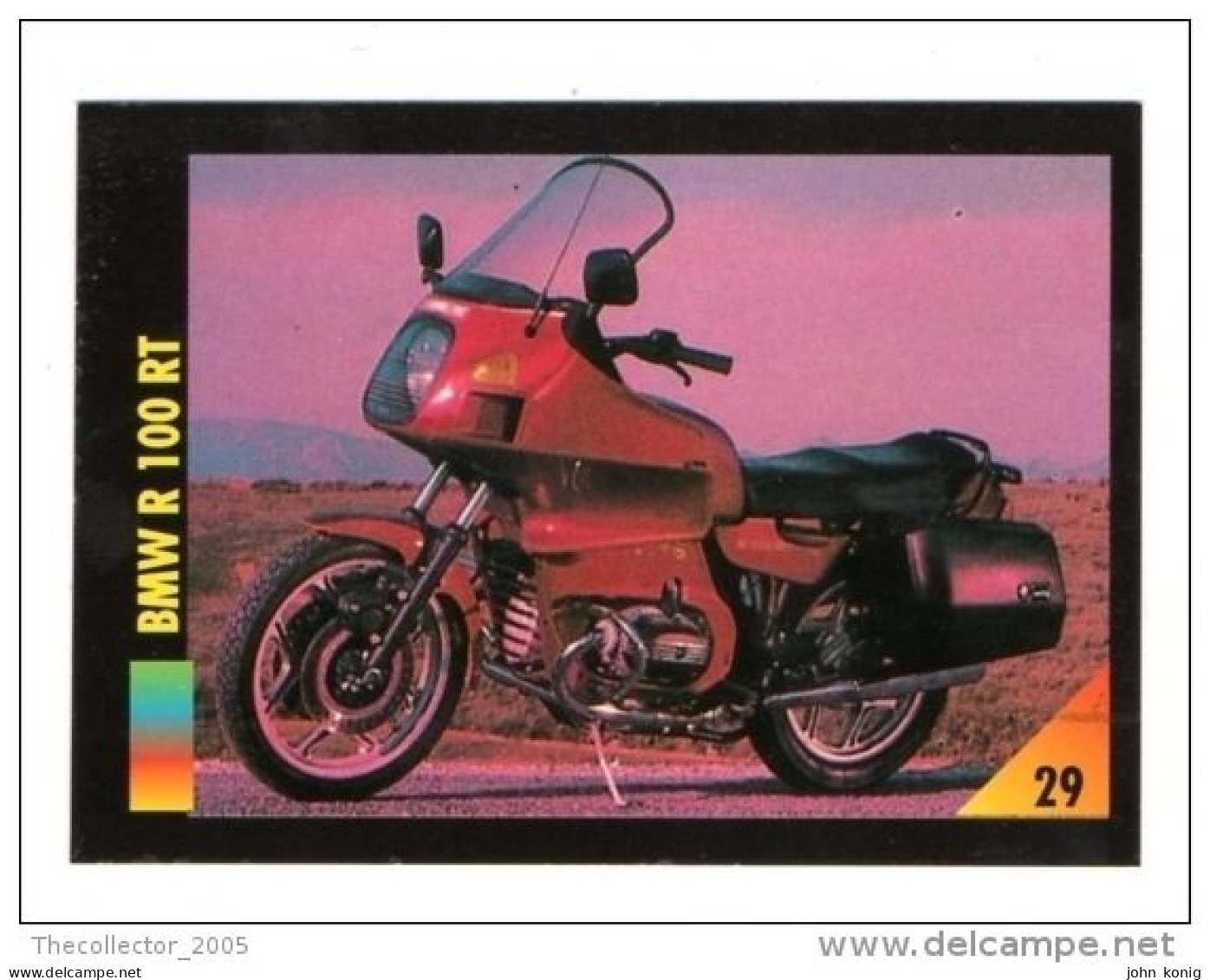 FIGURINA TRADING CARDS - LA MIA MOTO - MY MOTORBIKE - MASTERS EDIZIONI (1993) - BMW R 100 RT - Moteurs