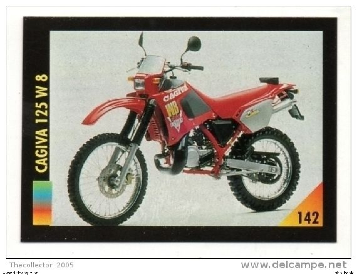 FIGURINA TRADING CARDS - LA MIA MOTO - MY MOTORBIKE - MASTERS EDIZIONI (1993) - CAGIVA 125 W 8 - Motores