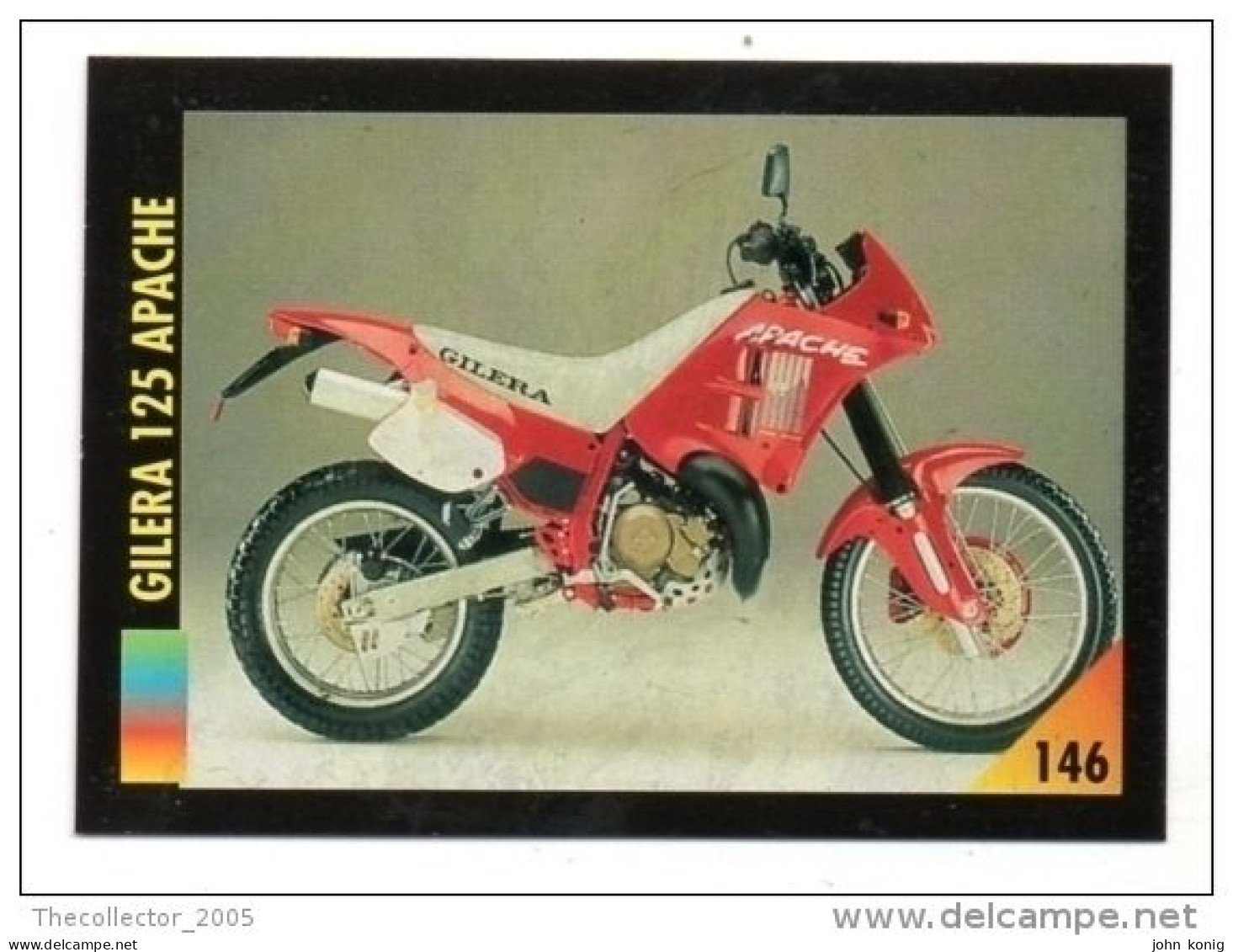 FIGURINA TRADING CARDS - LA MIA MOTO - MY MOTORBIKE - MASTERS EDIZIONI (1993) - GILERA 125 APACHE - Motores