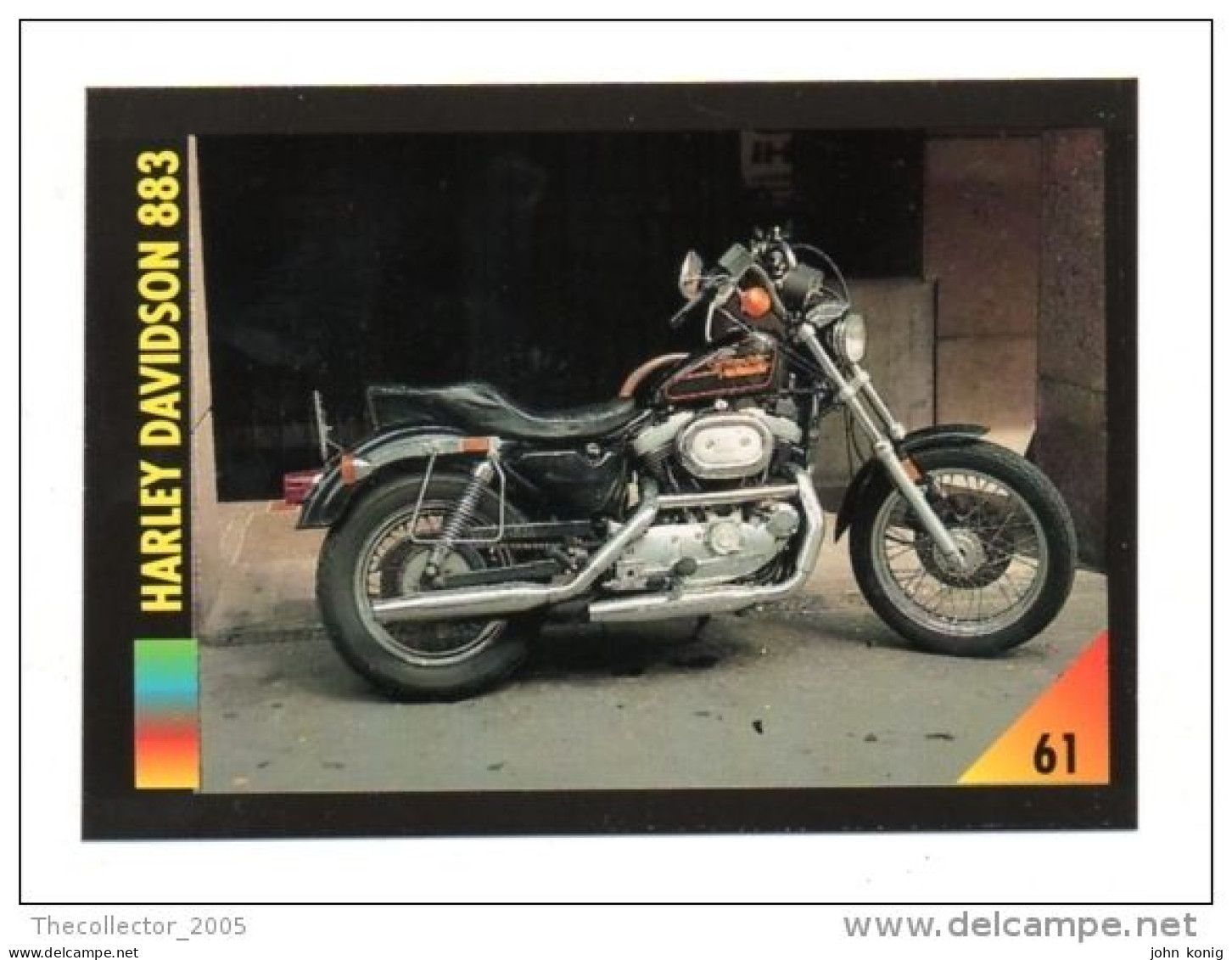 FIGURINA TRADING CARDS - LA MIA MOTO - MY MOTORBIKE - MASTERS EDIZIONI (1993) - HARLEY DAVIDSON 883 - Auto & Verkehr