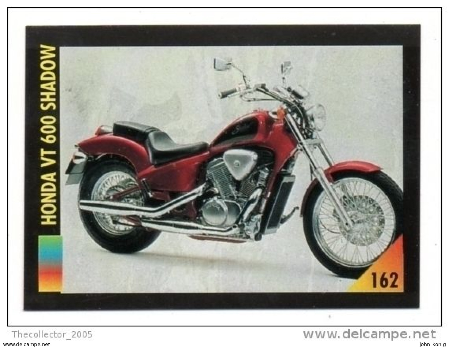 FIGURINA TRADING CARDS - LA MIA MOTO - MY MOTORBIKE - MASTERS EDIZIONI (1993) - HONDA VT 600 SHADOW - Auto & Verkehr