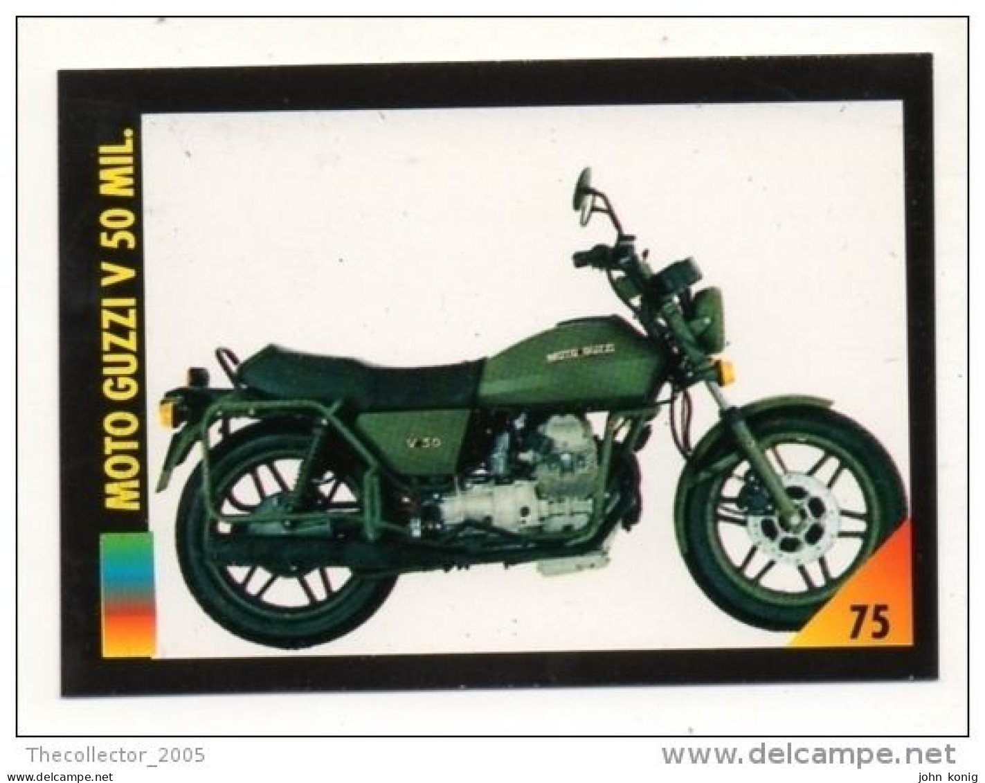 FIGURINA TRADING CARDS - LA MIA MOTO - MY MOTORBIKE - MASTERS EDIZIONI (1993) - MOTO GUZZI V 50 MIL. - Auto & Verkehr