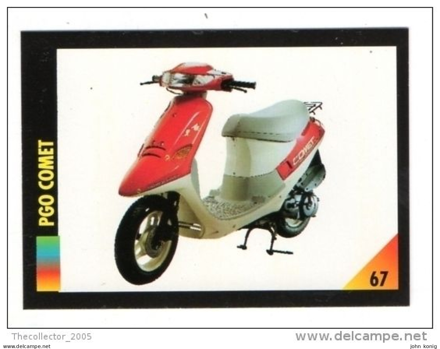 FIGURINA TRADING CARDS - LA MIA MOTO - MY MOTORBIKE - MASTERS EDIZIONI (1993) - PGO COMET - Moteurs